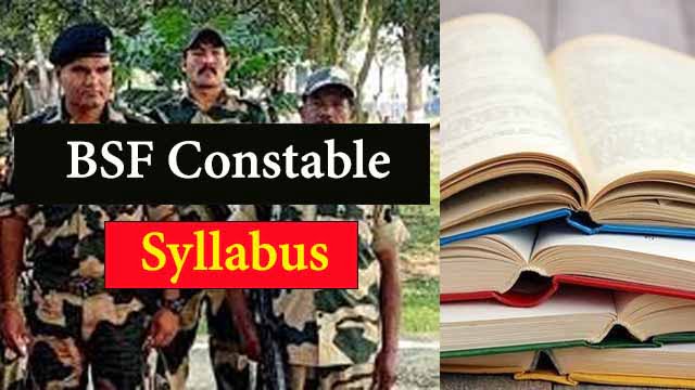 BSF Constable Syllabus in Hindi