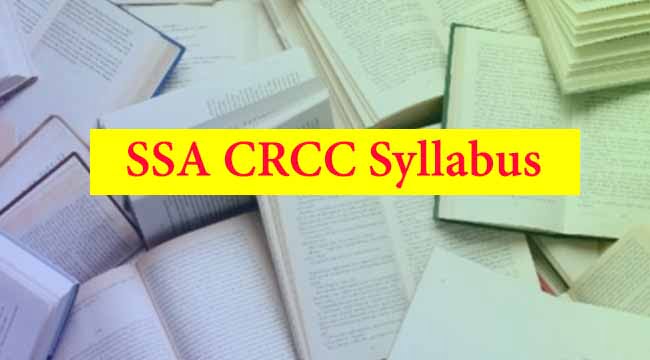 SSA CRCC Exam Syllabus in Hindi